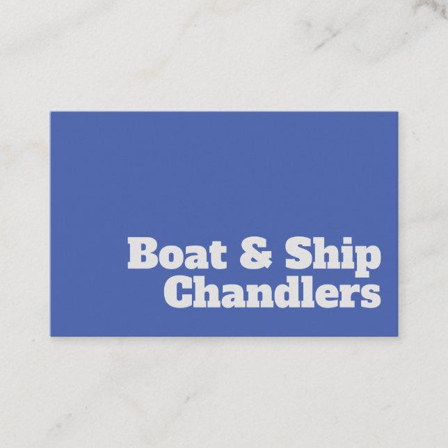 Design für kühne und klare Boat- und Schiffskanäle Visitenkarte (Vorderseite)
