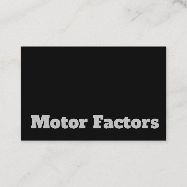 Design für kühne und klare Motorfaktoren Visitenkarte (Vorderseite)