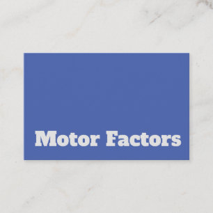 Design für kühne und klare Motorfaktoren Visitenkarte