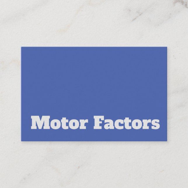 Design für kühne und klare Motorfaktoren Visitenkarte (Vorderseite)