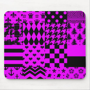 Design für lila Schwarz-Mischmuster Mousepad
