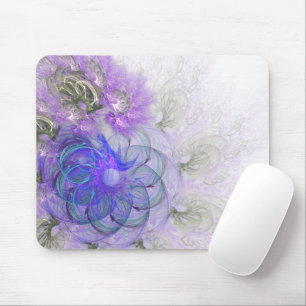 Design für lila und blaue Lacy-Abstrakte Blume Mousepad