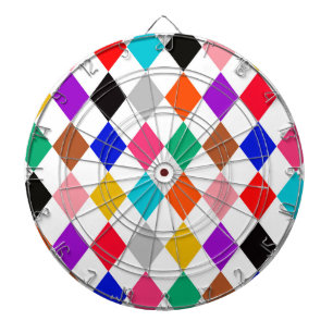 Design für mehrfarbiges Harlequin Diamonds Dartscheibe