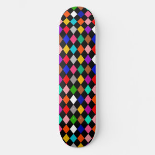 Design für mehrfarbiges Harlequin Diamonds Skateboard