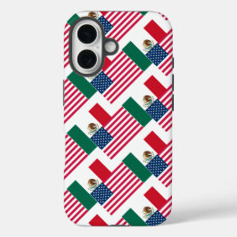 Design für mexikanische und amerikanische Flaggen iPhone 16 Hülle