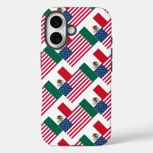 Design für mexikanische und amerikanische Flaggen iPhone 16 Hülle