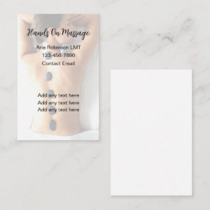 Design für Minimalistische Massage-Visitenkarten Visitenkarte