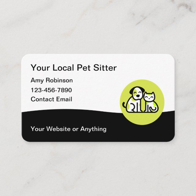 Design für moderne Pet Sitter Visitenkarten Visitenkarte (Vorderseite)