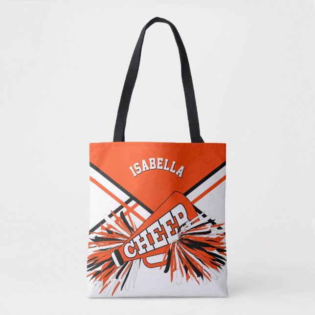 Design für Orangen, Weiß und Schwarz Tasche (Vorderseite)