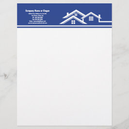 Design für Real-Anwesen-Logos in Blau Briefbogen