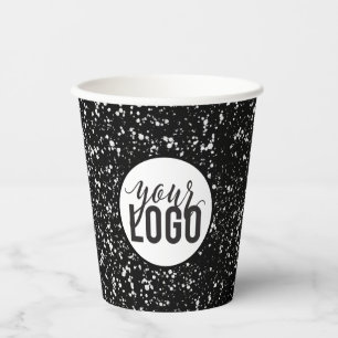 Design für Schwarzweiß-Logos Pappbecher