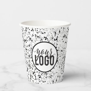 Design für Schwarzweiß-Logos Pappbecher