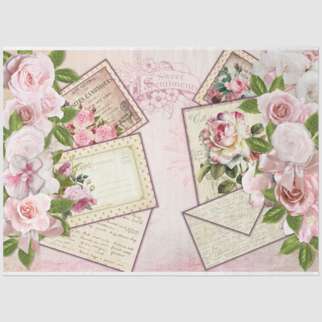 Design für Shabby Chicen 8 Seidenpapier (Vorderseite)