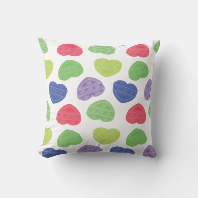 Design für Spaß und Trendy Poppit Pop-it-Herz Kissen (Vorderseite)