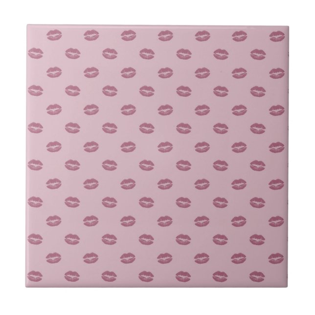 Design für spielerische Lippen - Chic Wohngestaltu Fliese (Vorderseite)