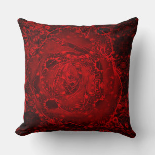 Design für tiefe Rote Rosen Kissen