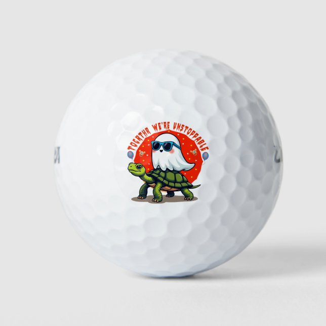 Design für unaufhaltsame Geister- und Schildkröten Golfball (Vorderseite)
