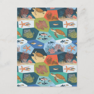 Design für Unterwasser-Kreaturen Postkarte