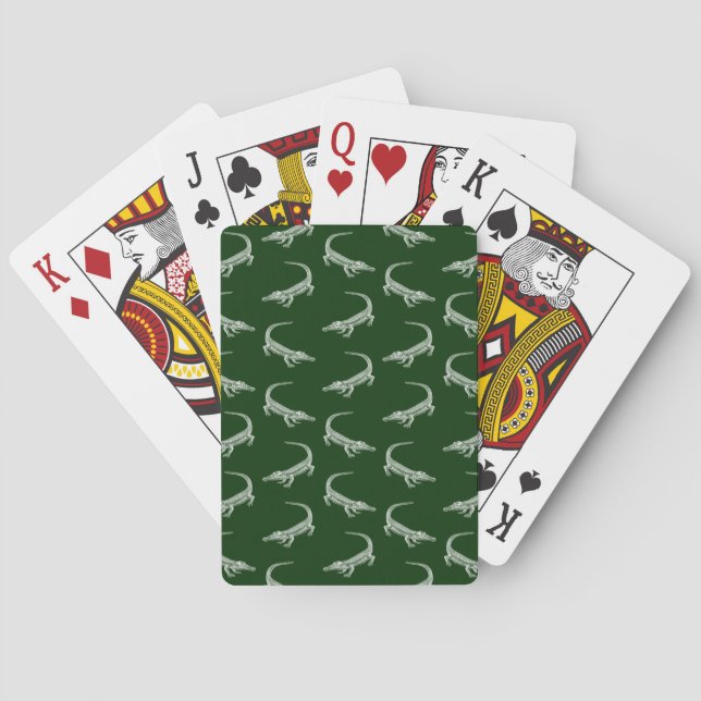 Design für Vintage Kunstalligatoren Spielkarten (Rückseite)