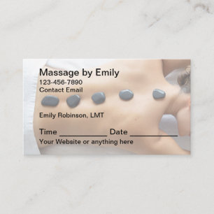 Design für Visitenkarten von Massagetherapeuten-Te Terminkarte