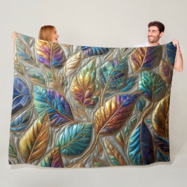 Design gequilter irrisierender Blätter Fleecedecke