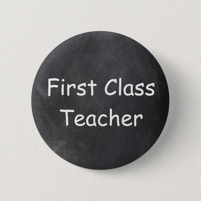 Design-Geschenk für Chalkboard-Lehrer der ersten K Button (Vorderseite)