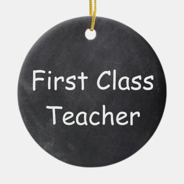 Design-Geschenk für Chalkboard-Lehrer der ersten K Keramik Ornament (Vorne)