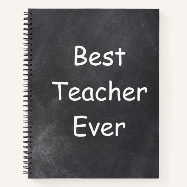 Design-Geschenk für den besten Lehrer je Chalkboar Notizbuch (Vorderseite)