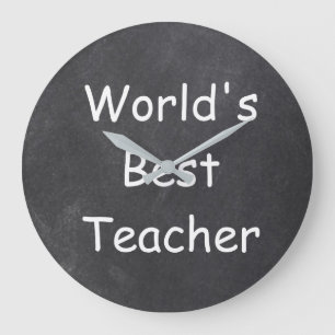 Design-Geschenk für den weltbesten Lehrer Große Wanduhr