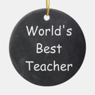 Design-Geschenk für den weltbesten Lehrer Keramik Ornament