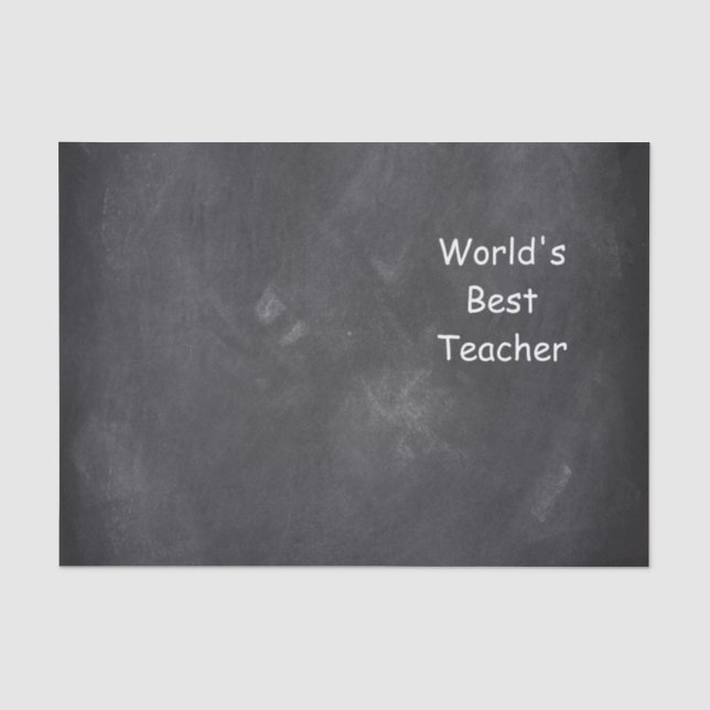 Design-Geschenk für den weltbesten Lehrer Seidenpapier (Vorderseite)