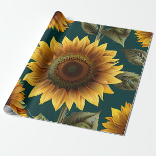 Design-Geschenk für Sonnenblumen Blumenmuster Geschenkpapier