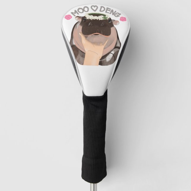 Design Golf Head Cover "Moo Deng" Headcover (Vorderseite)