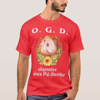 Design Guinea Pig lächeln mit Blume so Niedlich fü T-Shirt