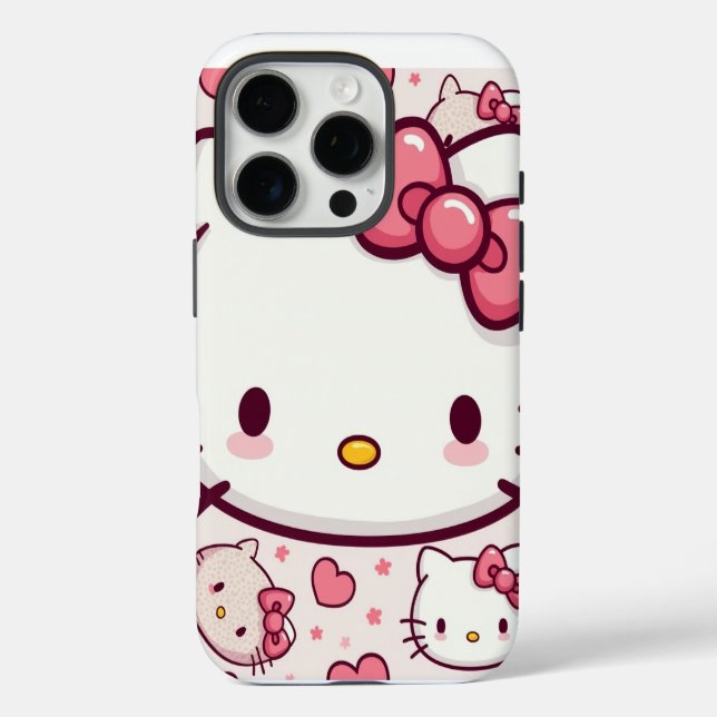 Design-Handy-Gehäuse mit niedlicher Kätzin iPhone 16 Pro Hülle (Rückseite)
