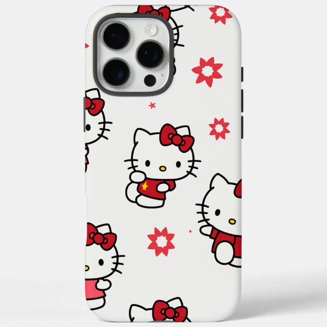 Design-Handy-Gehäuse mit niedlicher Kätzin iPhone 16 Pro Max Hülle (Rückseite)