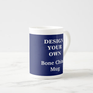 Design Ihre eigene Knochen-China-Tasse - Blau Prozellantasse