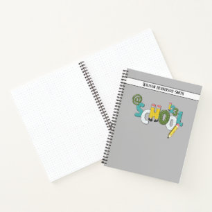 Design Ihre eigenen Custom School Noten Bullet Gra Notizbuch