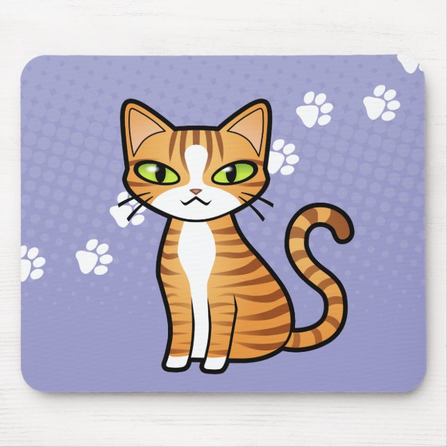 Design Ihrer eigenen Cartoon-Katze Mousepad (Vorne)