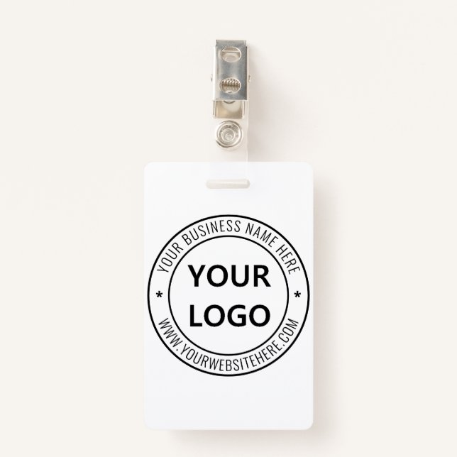 Design Ihres eigenen Abzeichens mit Logo Ausweis (Vorderseite mit Klammer)