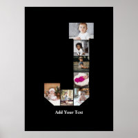 Design Ihres eigenen Letter J Foto Collage Poster