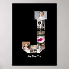 Design Ihres eigenen Letter J Foto Collage Poster