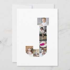 Design Ihres eigenen Letter J Foto Collage Poster Dankeskarte