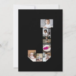Design Ihres eigenen Letter J Foto Collage Poster Feiertagskarte