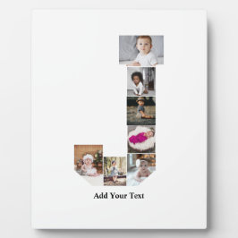 Design Ihres eigenen Letter J Foto Collage Poster Fotoplatte
