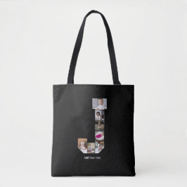 Design Ihres eigenen Letter J Foto Collage Poster Tasche
