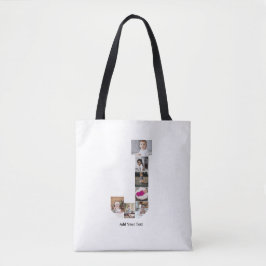 Design Ihres eigenen Letter J Foto Collage Poster Tasche