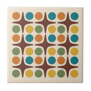 Design im Stil der Mitte des 20. Jahrhunderts, geo Fliese