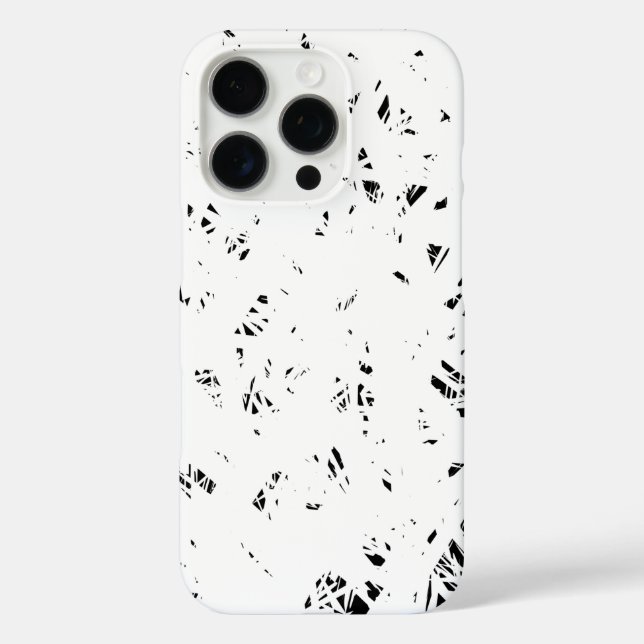 Design in Schwarz und Weiß iPhone 16 Pro Hülle (Rückseite)