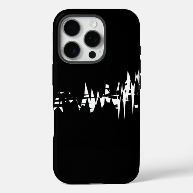 Design in Schwarz und Weiß iPhone 16 Pro Hülle (Rückseite)